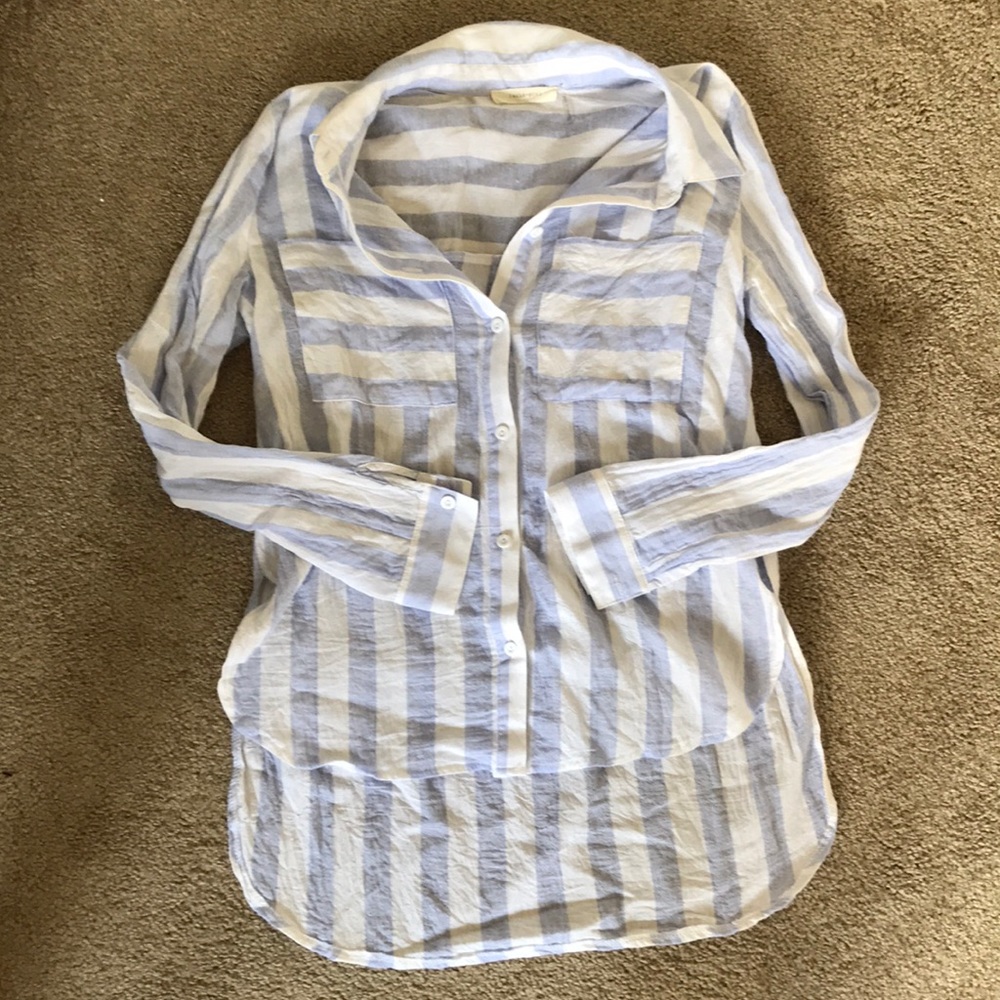 Lucid Pink striped button down